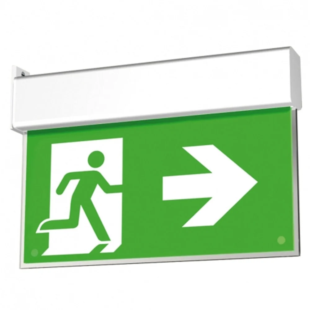 LAMPADA DI EMERGENZA LED OMINO FRECCIA DESTRA 3W LUCE SICUREZZA CON PLAFONIERA - TrAdE Shop Traesio