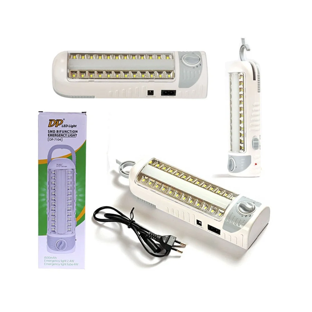 LAMPADA EMERGENZA 24 LED SMD CON NEON RICARICABILE PER CASA AUTO 4W 7104 - TrAdE Shop Traesio