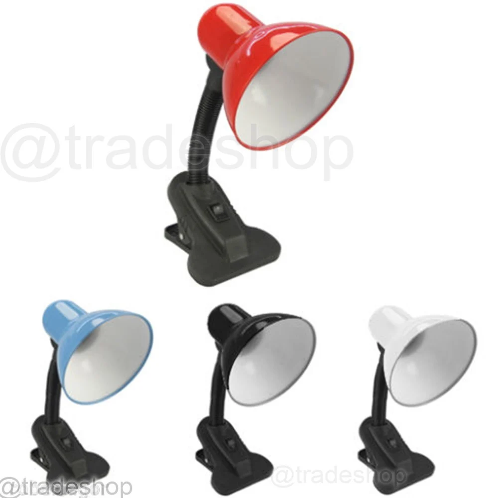 LAMPADA ESTETISTA SNODABILE ORIENTABILE E27 CON MORSETTO SCRIVANIA TAVOLO 108B - TrAdE Shop Traesio