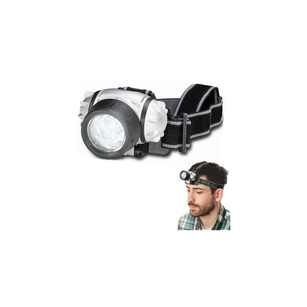 LAMPADA FRONTALE TORCIA DA TESTA LUCE 7 LED BIANCHI A BATTERIE PESCA SPORT - TrAdE Shop Traesio