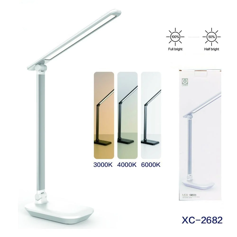 LAMPADA LED RICARICABILE DA TAVOLO SCRIVANIA TOUCH BRACCIO PIEGHEVOLE DT-2682