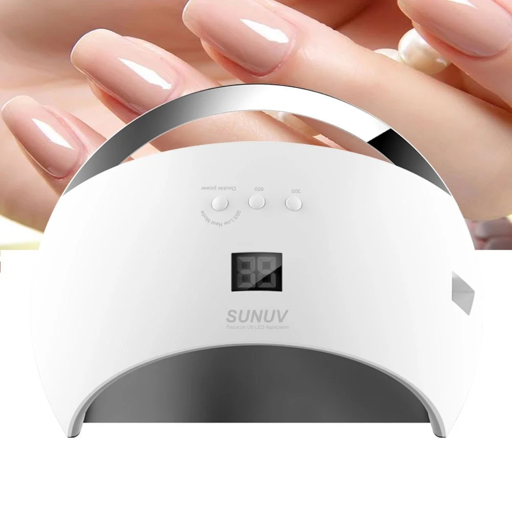 LAMPADA LED UV PER NAIL ART SUN6 48W RICOSTRUZIONE UNGHIE CON TIMER LCD - TrAdE Shop Traesio