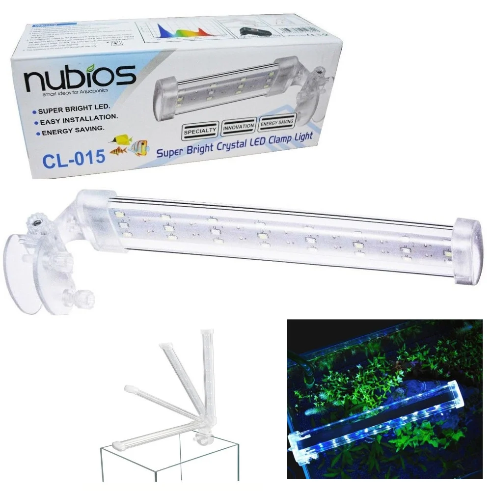LAMPADA PLAFONIERA LED PER ACQUARIO LUCE 4W BORDO VASCA VETRO PIANTE PESCI - TrAdE Shop Traesio