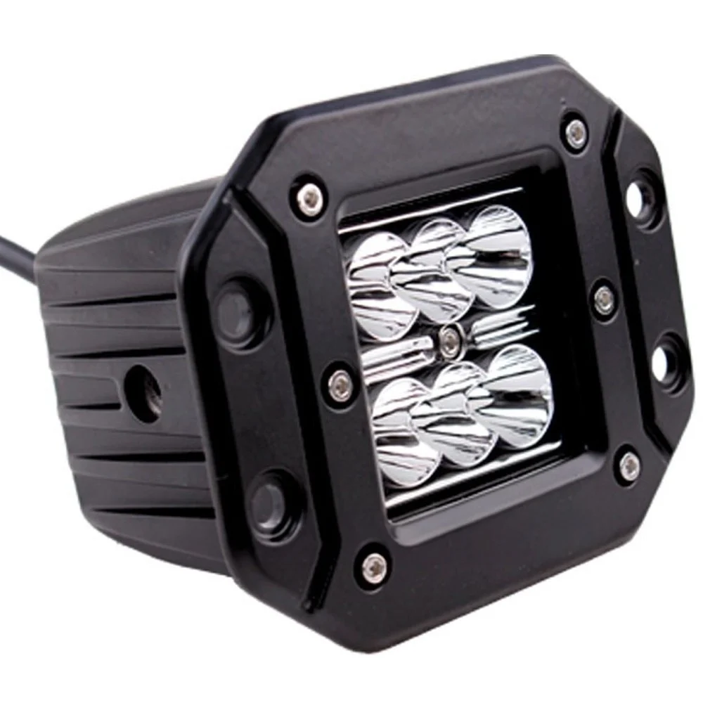 LAMPADA SUPPLEMENTARE FARO PROFONDITA STAFFA AUTO FUORISTRADA 12V 6 LED 18W IP68 - TrAdE Shop Traesio