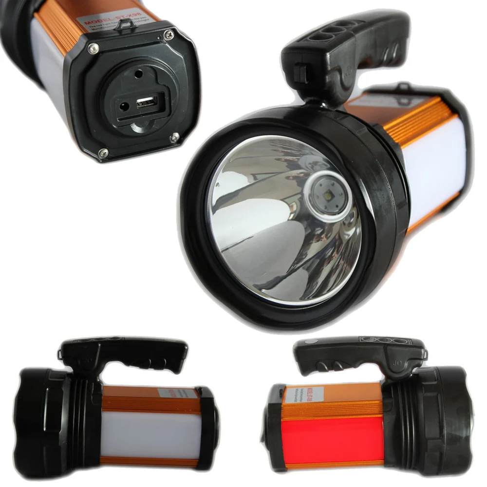LAMPADA TORCIA RICARICABILE EMERGENZA USB RICARICA DISPOSITIVI LUCE BIANCA ROSSA - TrAdE Shop Traesio