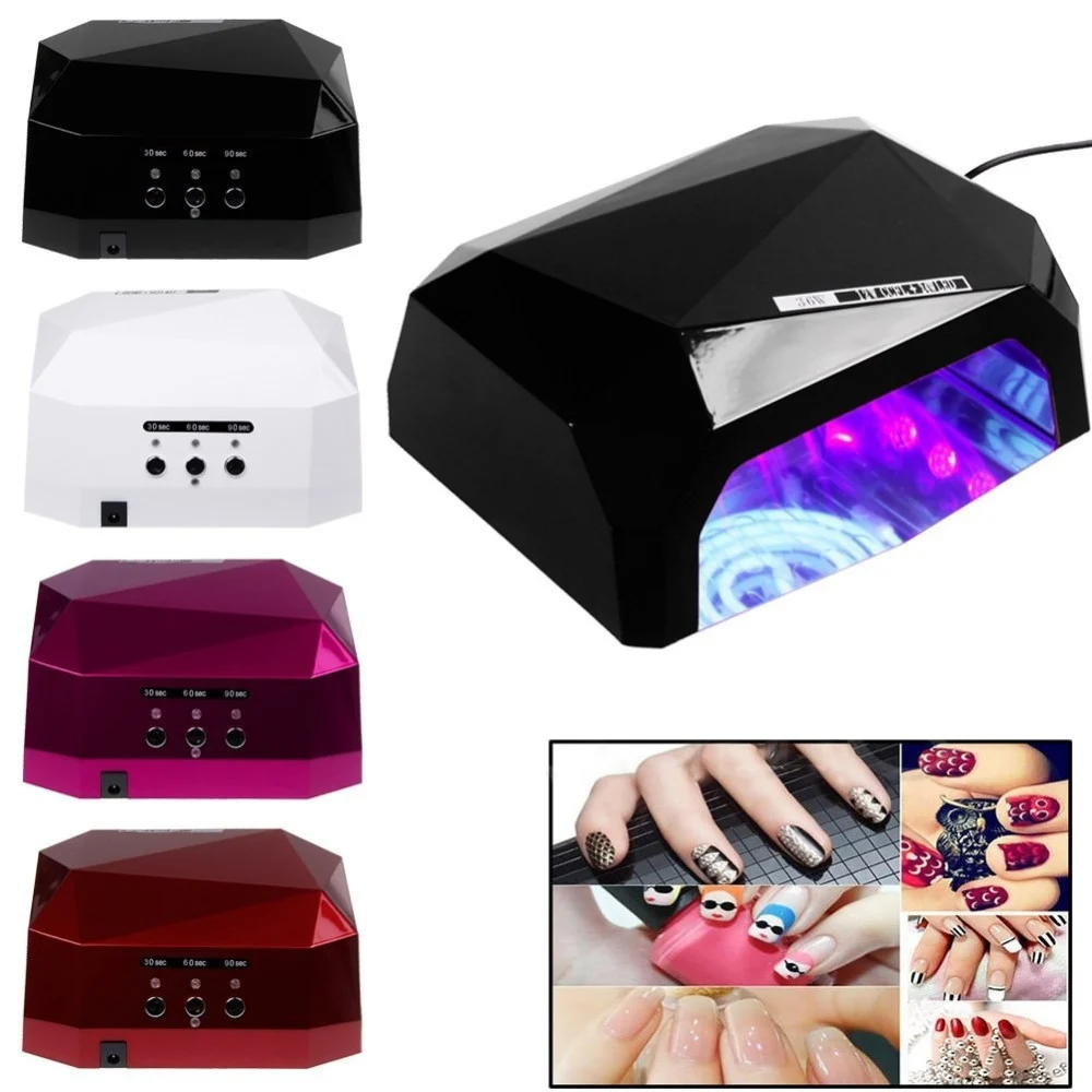 LAMPADA UV PER RICOSTRUZIONE UNGHIE NAILART CON TIMER 36W DIAMANTE FORNETTO CCFL - TrAdE Shop Traesio