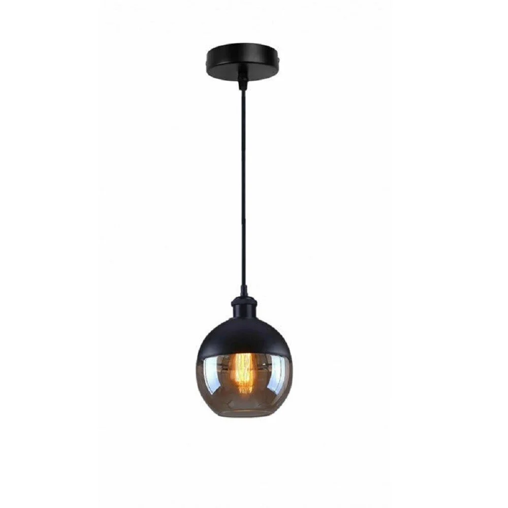 LAMPADARIO A SOSPENSIONE VINTAGE DA SOFFITTO ATTACCO E27 EFFETTO AMBRATO LP-12N