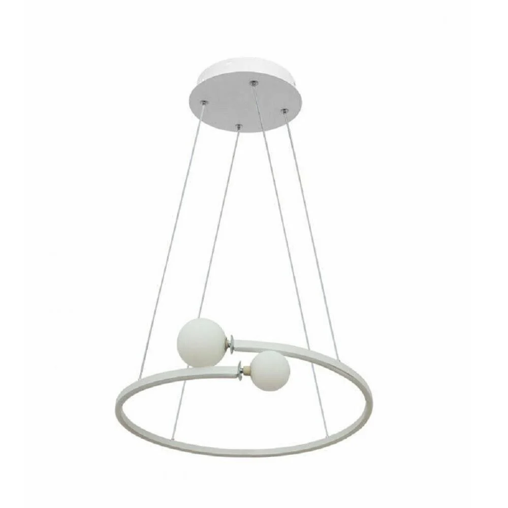 LAMPADARIO LED 34 W A SOSPENSIONE DESIGN MODERNO IN ALLUMINIO PVC LUCE 6500K A58 - TrAdE Shop Traesio