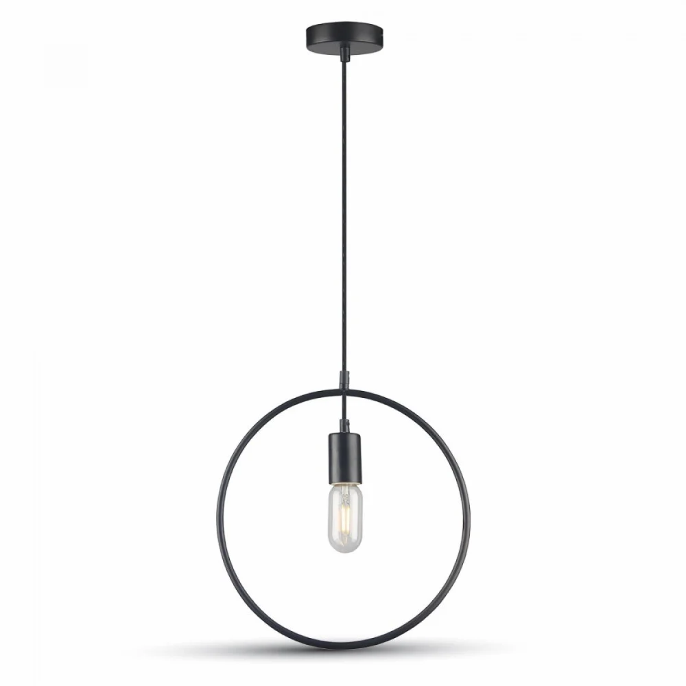 LAMPADARIO METALLO CON CERCHIO TONDO ELEGANTE A SOSPENSIONE DESIGN MODERNO 7322 - TrAdE Shop Traesio