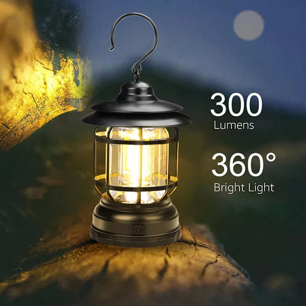 LANTERNA LAMPADA A BATTERIA DA CAMPEGGIO RICARICABILE LUCE EMERGENZA REGOLABILE - TrAdE Shop Traesio