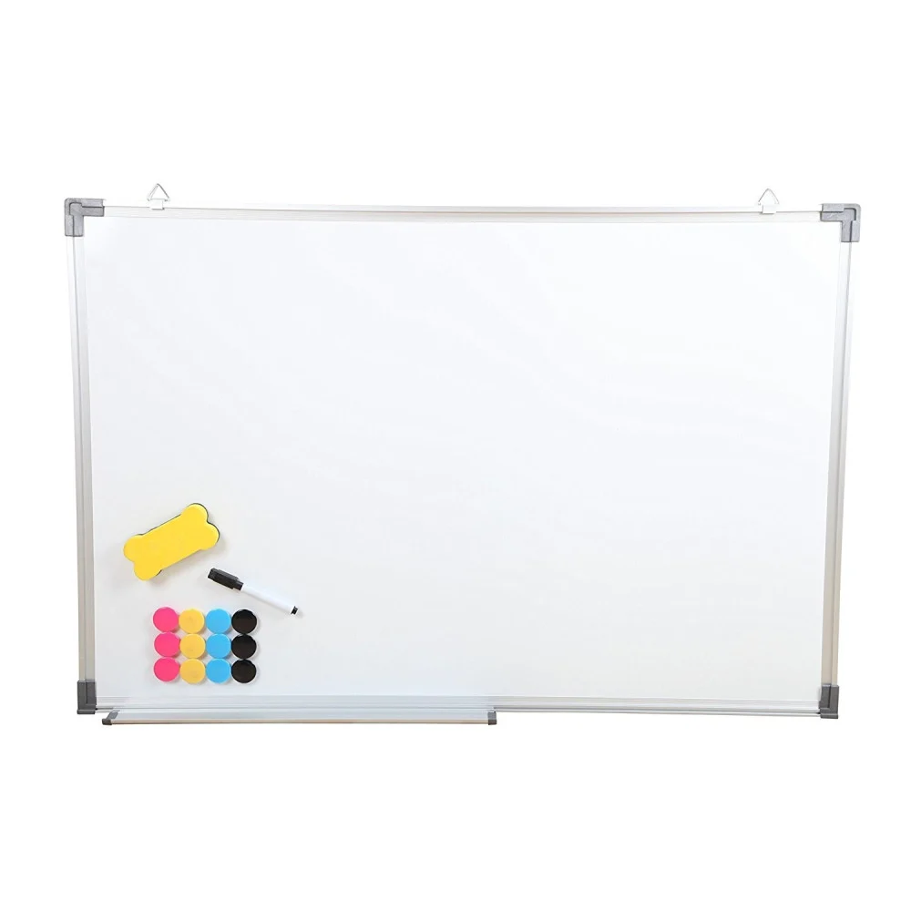LAVAGNA MAGNETICA XL STRUTTURA ALLUMINIO 40 X 60 CM + 3 PENNARELLI + 12 MAGNETI - TrAdE Shop Traesio