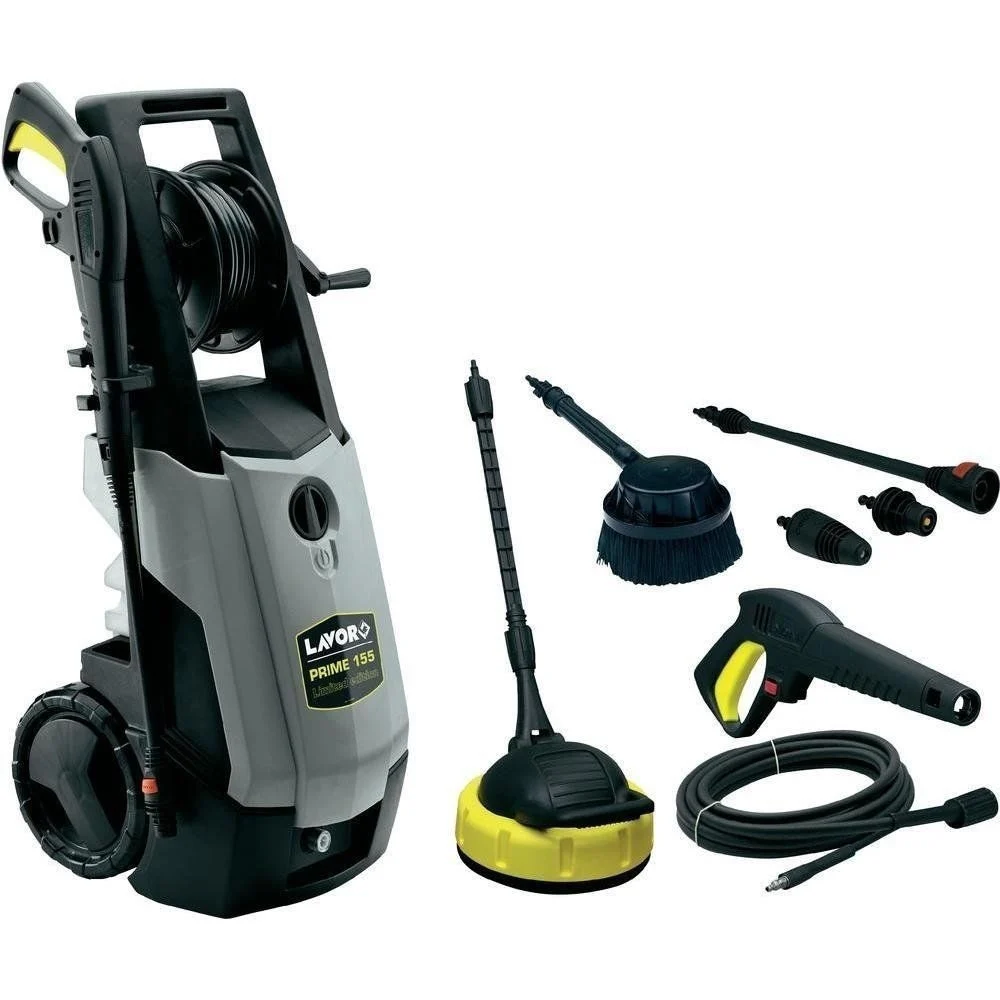 LAVOR IDROPULITRICE PRIME 155 BAR CON ACCESSORI SPAZZOLA PAVIMENTI ACQUA FREDDA - Lavorwash ®