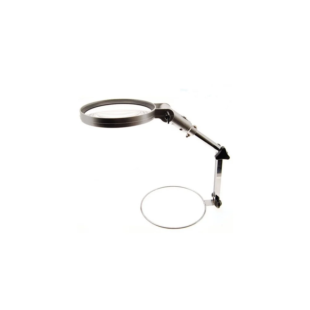 LENTE D'INGRANDIMENTO PIEGHEVOLE 2X 130MM DA TAVOLO CON LUCE LED PORTATILE - TrAdE Shop Traesio