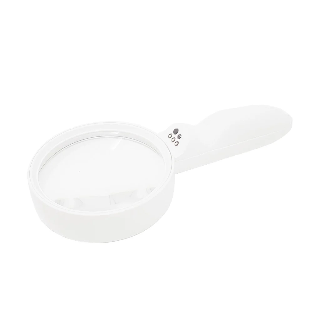 LENTE DI INGRANDIMENTO 4X DA LETTURA LAVORO 3 LED LUCE BIANCA FOCALE 125mm - TrAdE Shop Traesio