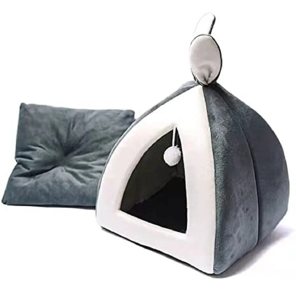 LETTO CUSCINO CUCCIA PER GATTI DI PICCOLA TAGLIA S CONIGLIO GRIGIO 28X28X29CM - TrAdE Shop Traesio