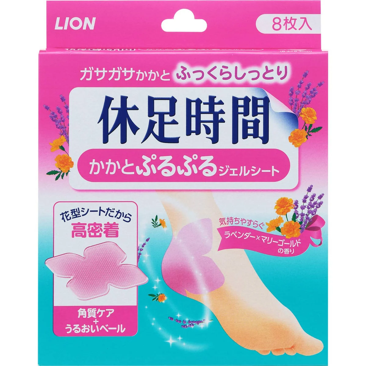 LION Gel Sheet Heel-Puru-Puru 8 Sheets Resting Time