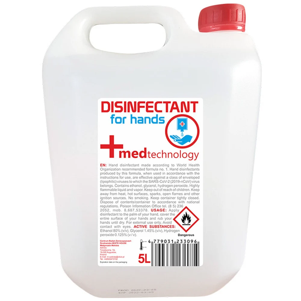 LIQUIDO IGIENIZZANTE PER SANIFICATORE 5L ELIMINA GERMI E BATTERI DISINFETTANTE - TrAdE Shop Traesio