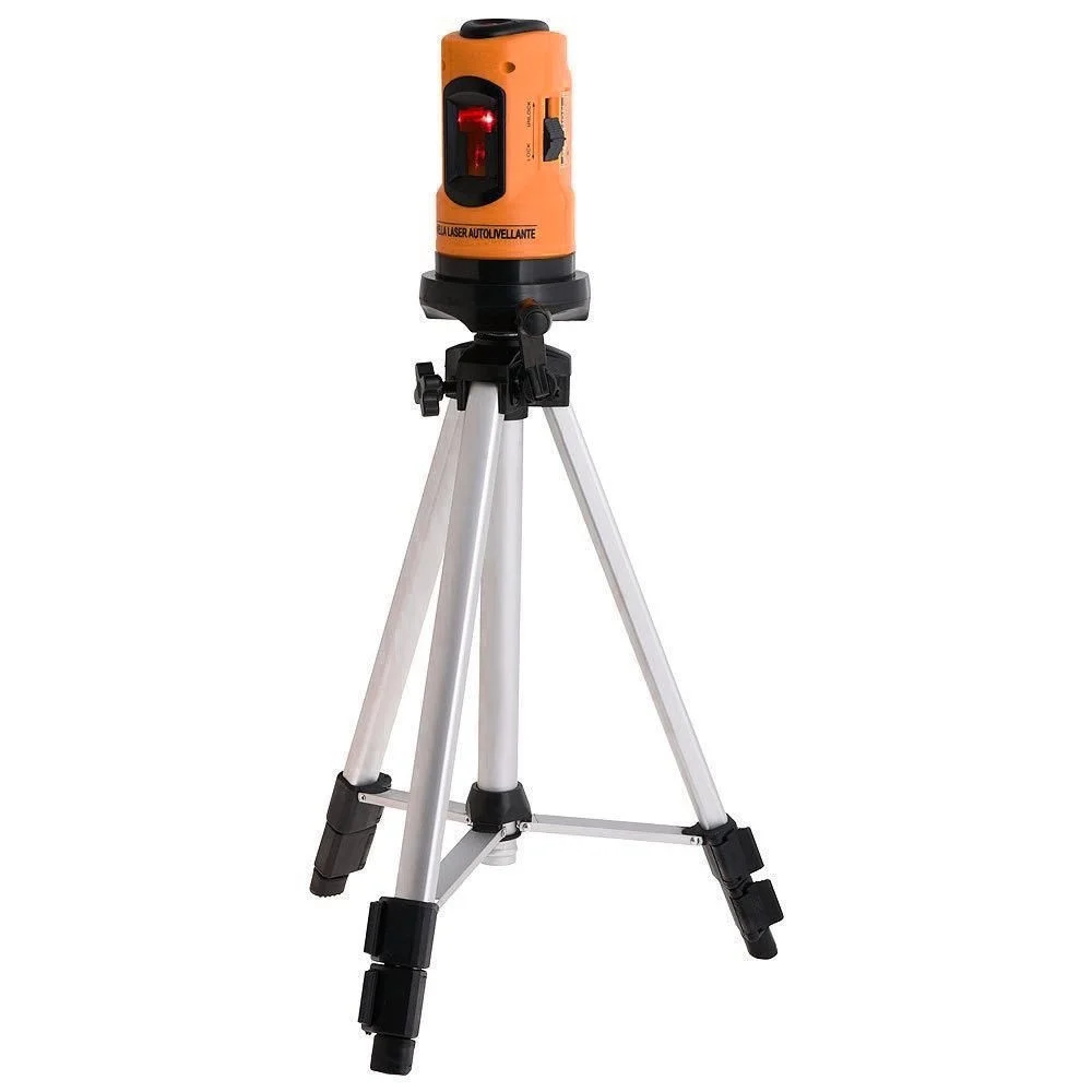 LIVELLA LASER AUTO LIVELLANTE A 10 MT CON TREPPIEDE E VALIGETTA PROFESSIONALE - Trade_Ox