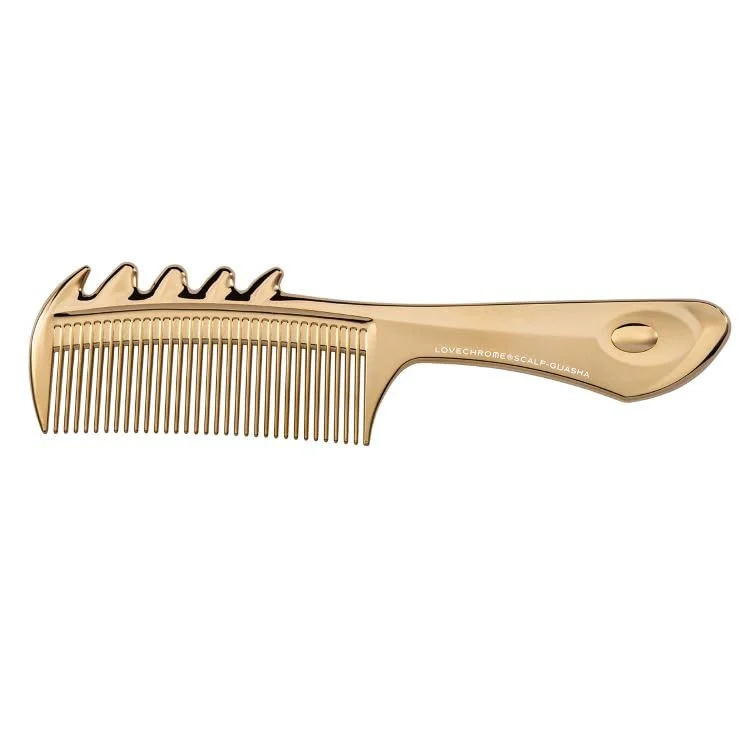Lovechrome Pettine Gua Sha per Capelli e Cuoio Capelluto K24GP Oro - LOVE CHROME