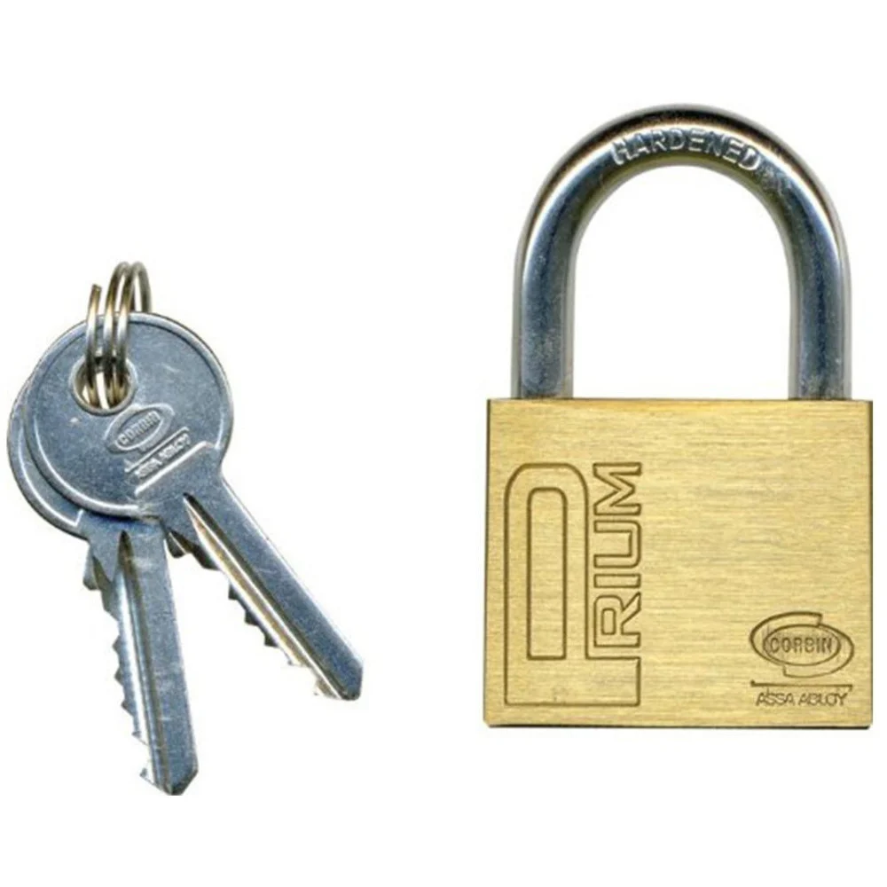 LUCCHETTO CATENACCIO IN OTTONE AD ARCO LUNGO B&D 30 40 50 MM CORBIN CON 2 CHIAVI