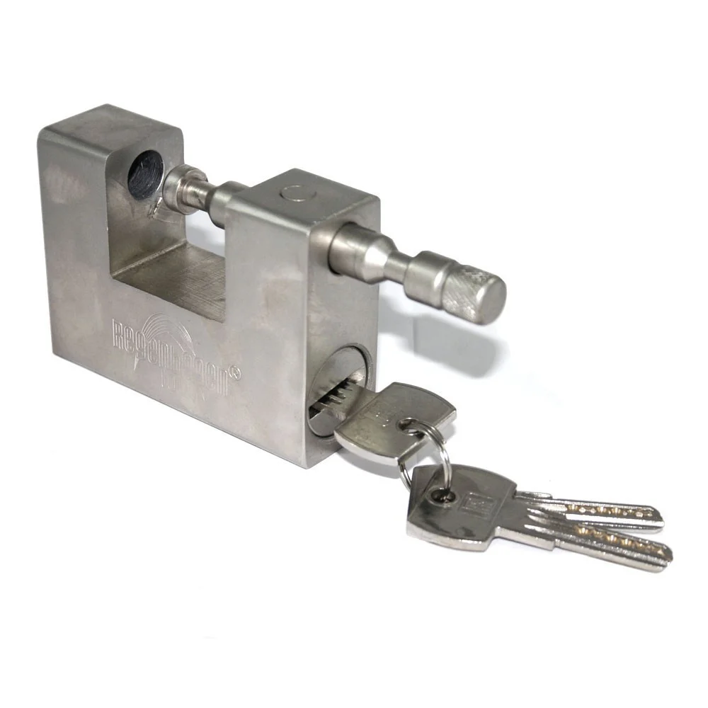LUCCHETTO IN ACCIAIO TEMPRATO CORAZZATO ANTISCASSO CATENACCIO PER CANCELLO 94MM - TrAdE Shop Traesio