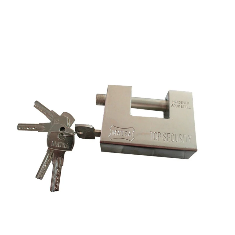 LUCCHETTO PER SERRANDA CORAZZATO IN ACCIAIO TEMPERATO 94 X 30 X 70mm ANTISCASSO - TrAdE Shop Traesio