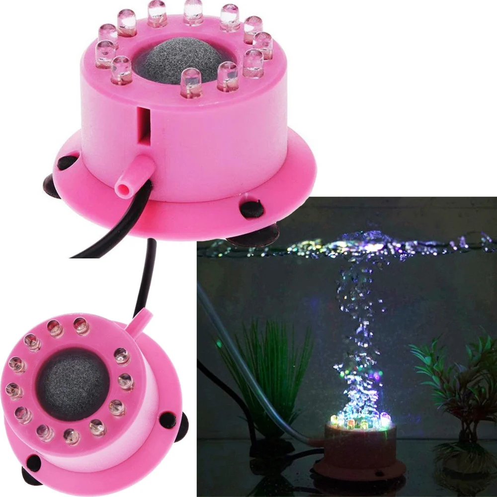 LUCE 12 LED RGB ACQUARIO CON BOLLE ARIA PIETRA POROSA PESCI PIANTE DECORAZIONE - TrAdE Shop Traesio