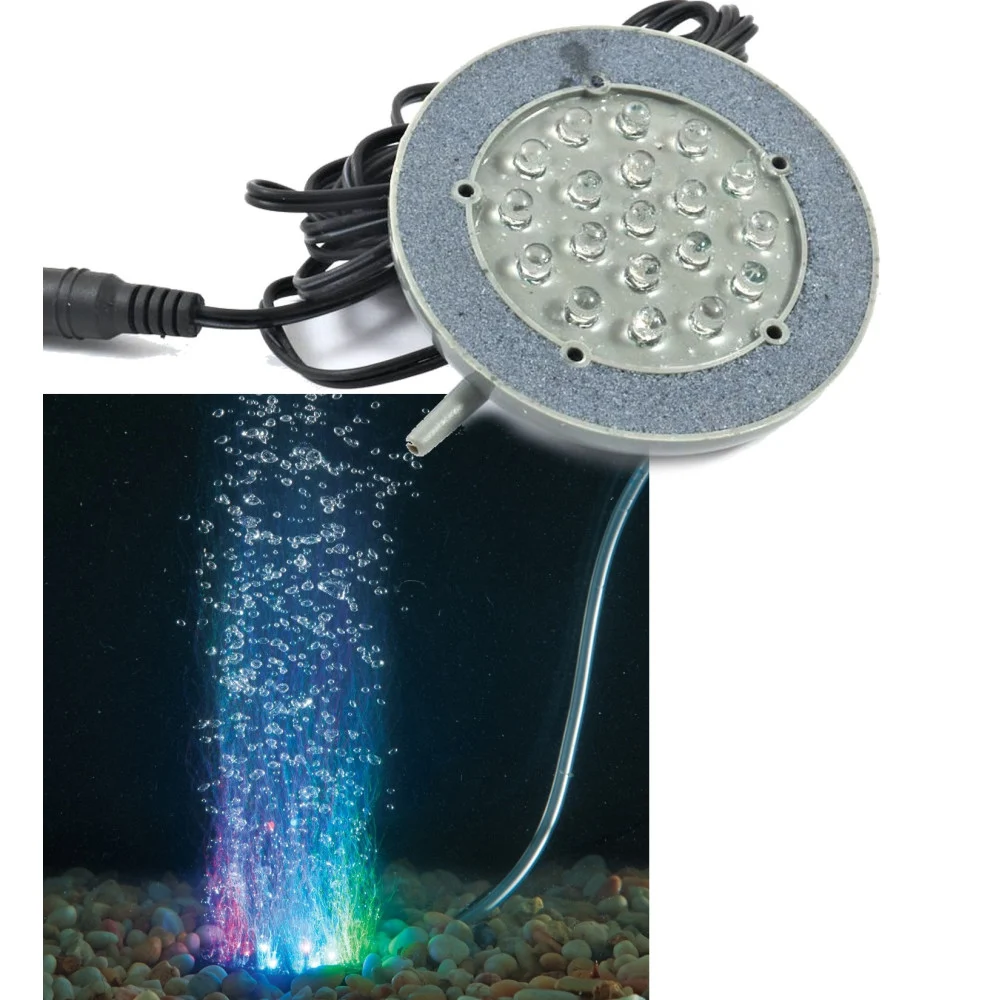 LUCE 19 LED RGB ACQUARIO CON BOLLE ARIA PIETRA POROSA PESCI PIANTE DECORAZIONE - TrAdE Shop Traesio