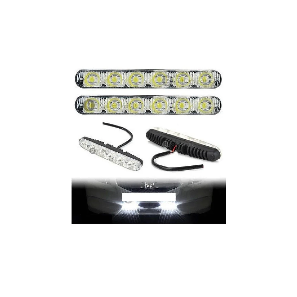 LUCI AUTO 6 LED PER FANALE DAYTIME DIURNE ALTA LUMINOSITA 12V SAFETY LIGHT WJXC6 - TrAdE Shop Traesio