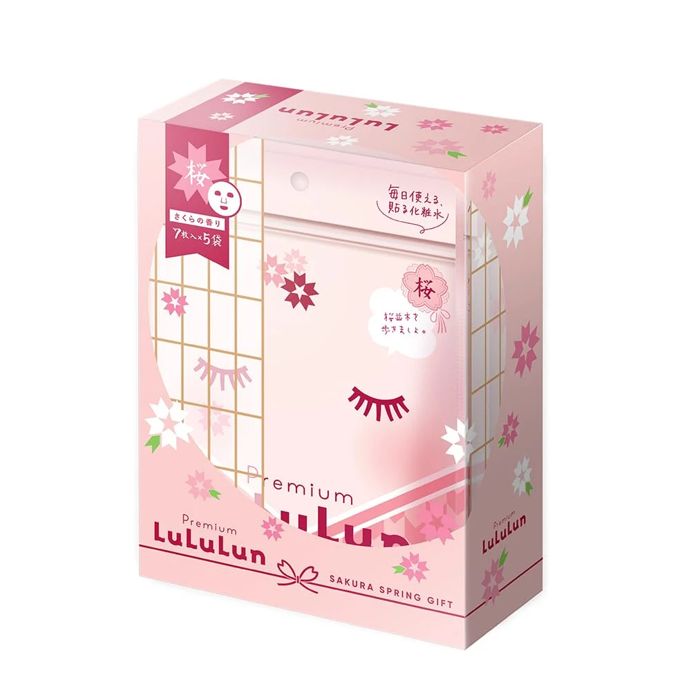 Lululun Maschera Viso Premium Profumo Sakura 7pz X 5 sacchetti