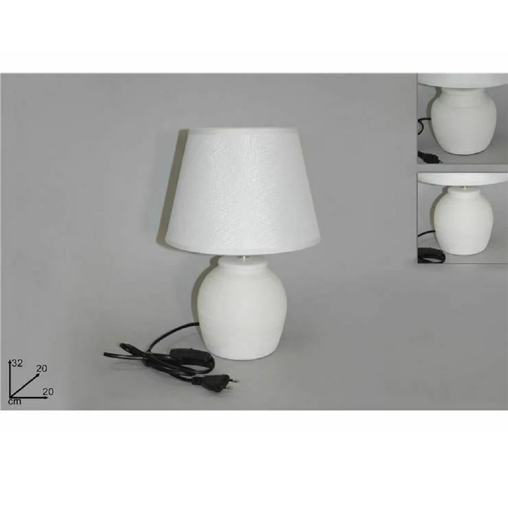 LUME LAMPADA ABAT JOUR COMODINO COMÒ 32CM LUCE BIANCA PIETRA MODERNA LN002534 - TrAdE Shop Traesio