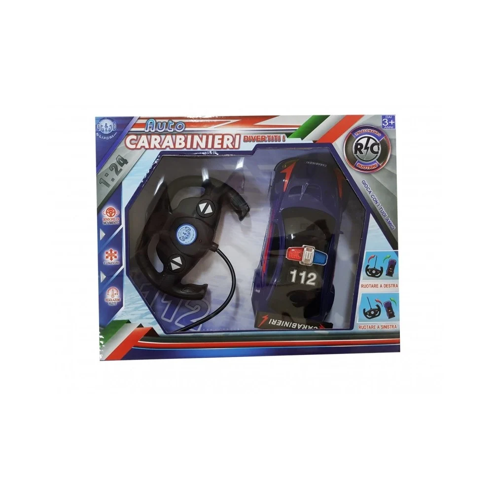 MACCHINA CARABINIERI 112 TELECOMANDATA 1:24 AUTO LUCI GIREVOLE GIOCO BAMBINI - TrAdE Shop Traesio