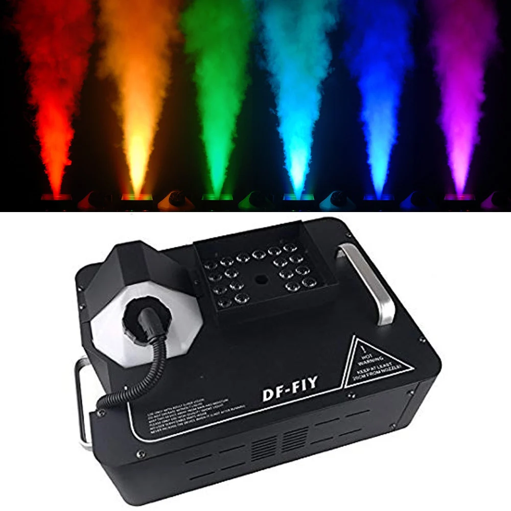 MACCHINA DEL FUMO GETTO VERTICALE 1500W CON 24 LUCI LED RGB EFFETTO GEYSER DMX - TrAdE Shop Traesio