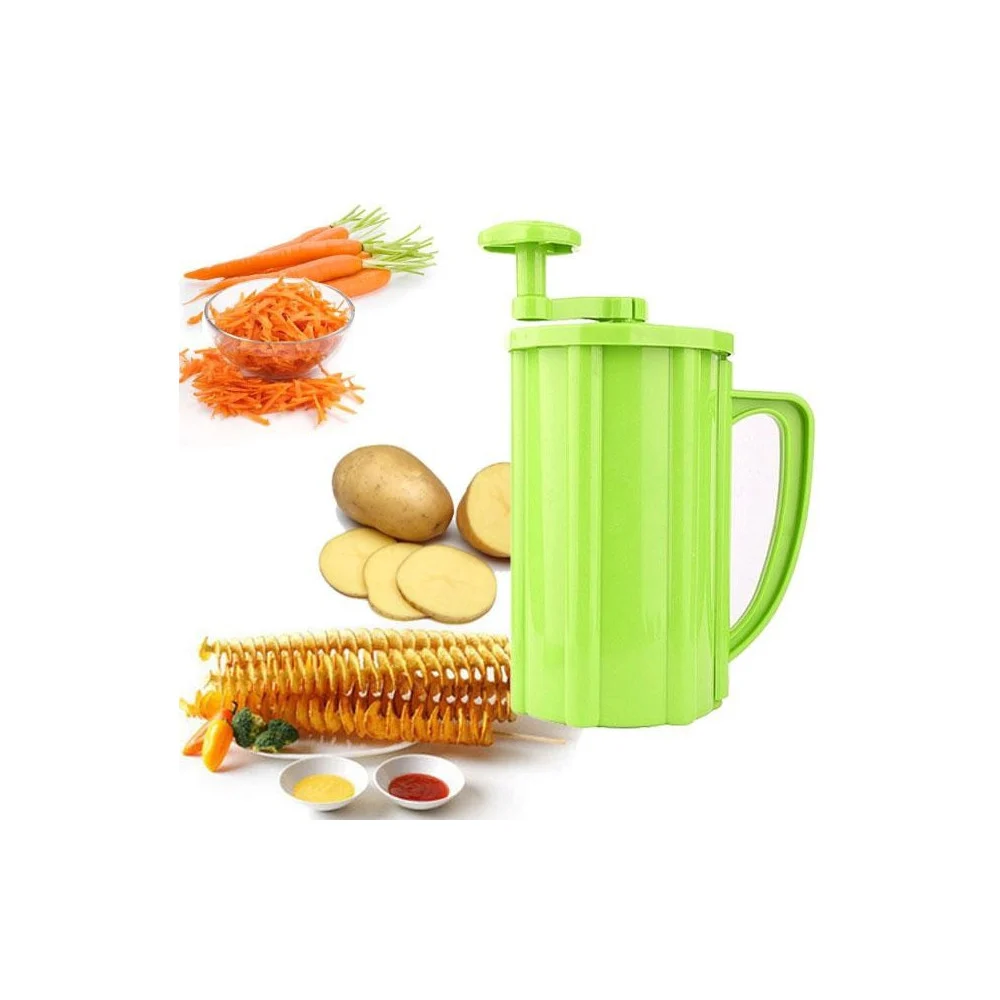 MACCHINA TAGLIA PATATE A SPIRALE TAGLIERINA MULTIFUNZIONE PER FRUTTA VERDURA - TrAdE Shop Traesio