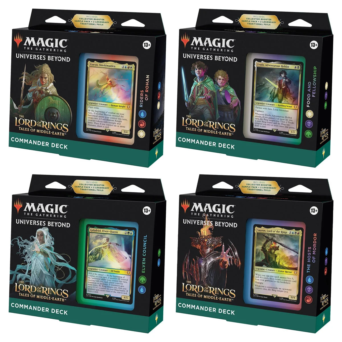 Magic: The Gathering The Lord of the Rings Commander Deck Set (4 Decks)