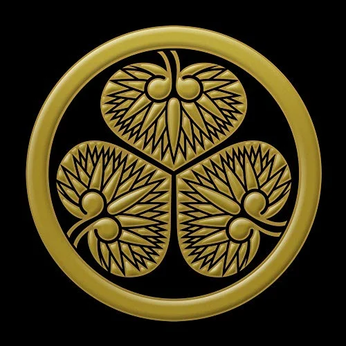Makie Mobile Phone Stickers KAMON Ieyasu Tokugawa 55mm - WAFUU JAPAN