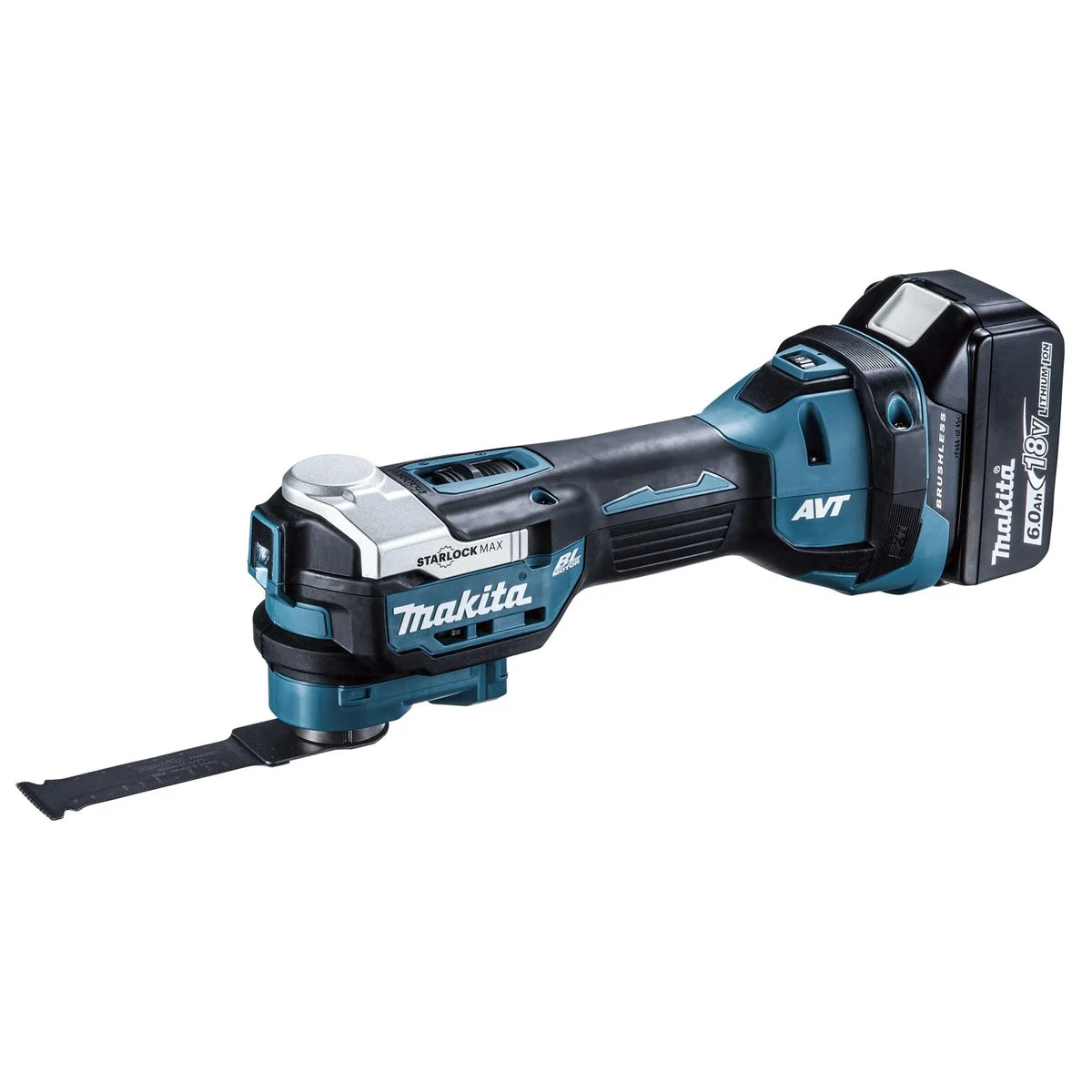 Makita multiutensile oscillante a batteria 18V 6Ah kit con caricatore e valigetta blu