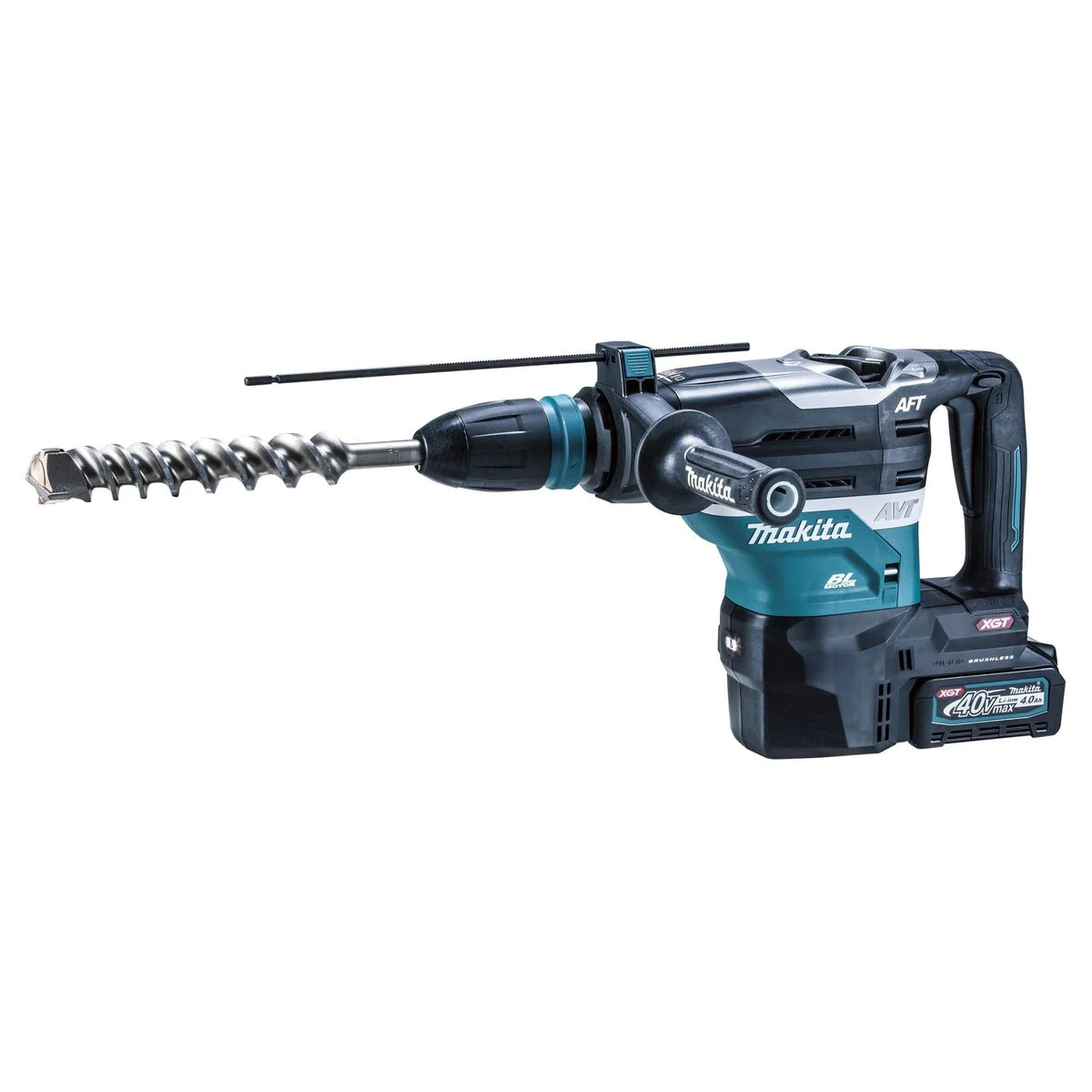Makita 40mm Cordless Rotary Hammer Drill 40Vmax w/2x4Ah Batteries Kit Blue