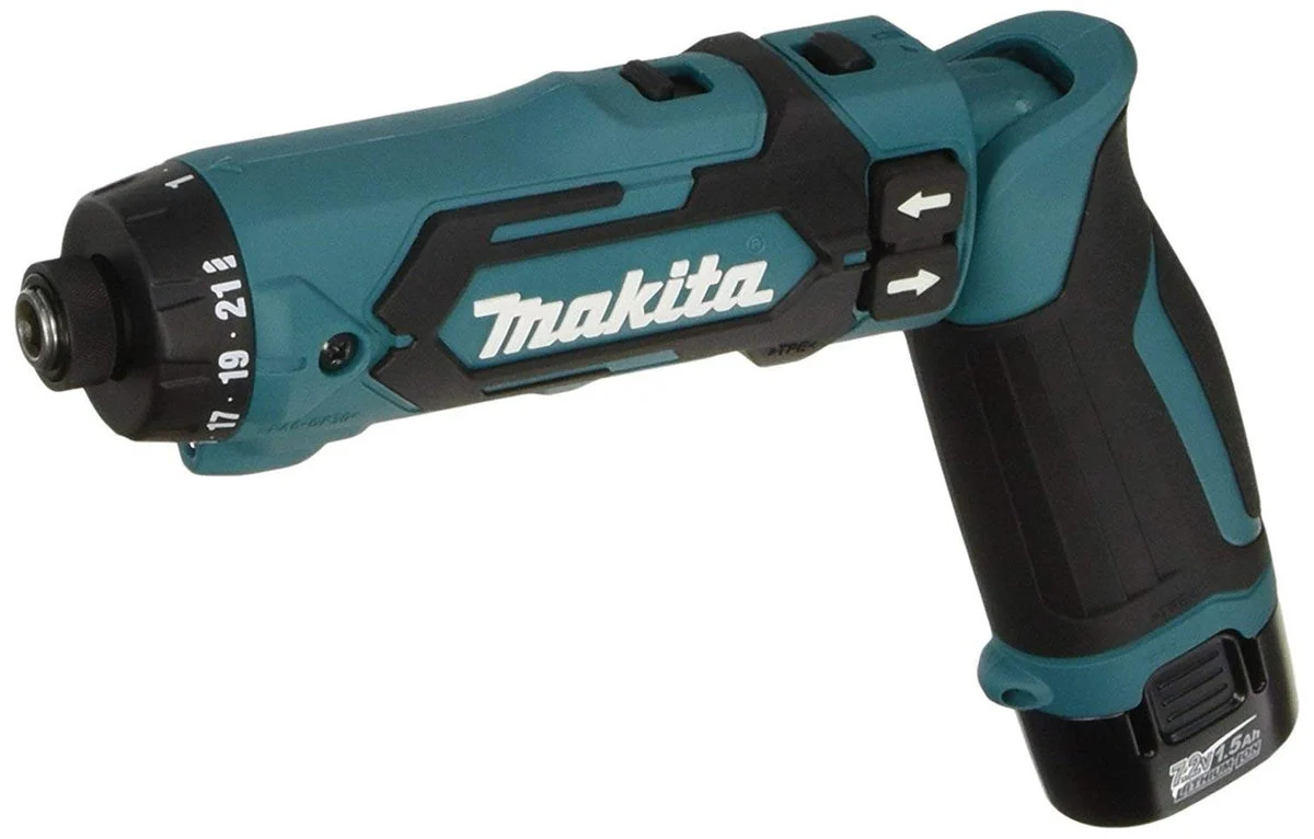 Makita avvitatore a penna 7 2V 2 batterie caricatore e valigetta DF012DSHX 1 5Ah