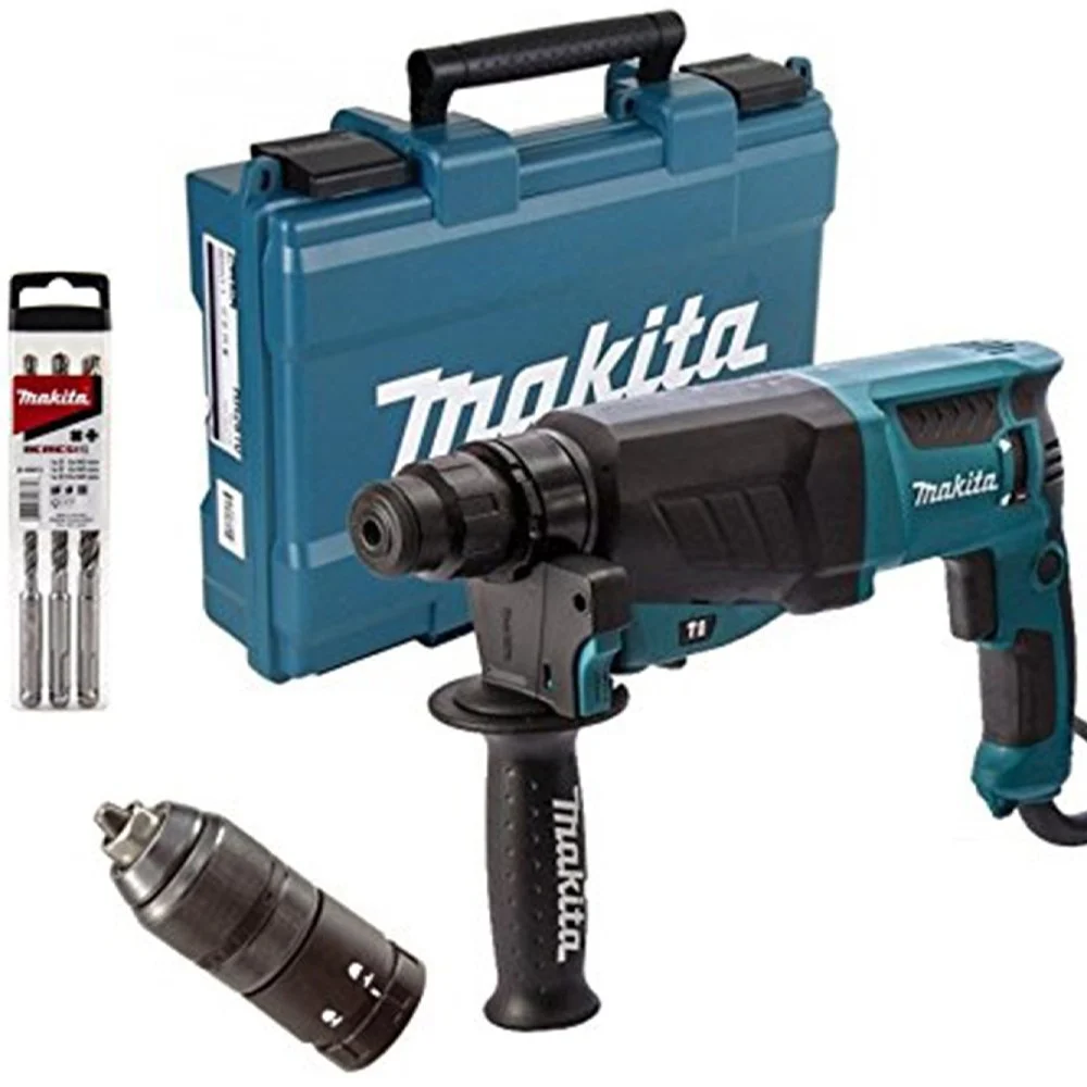 MAKITA TASSELLATORE ELETTRICO HR 2630T CON MANDRINO AUTOSERRANTE 26MM 800W SDS - Makita ®