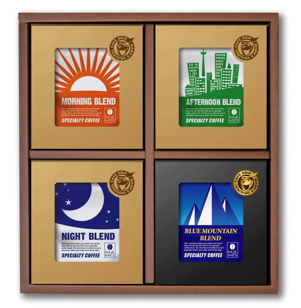 Mame's Caffè di Lusso 20 Caffè Filtrati (4 Varietà) con Blumman Blend