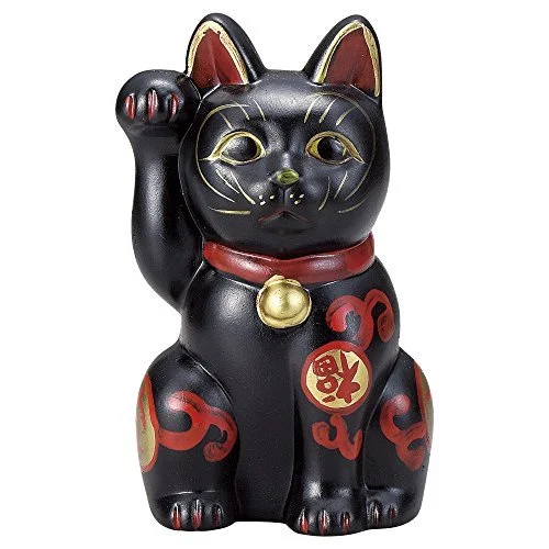 ManekiNeko Ceramiche Portafortuna 15cm Bianco Decorativo - WAFUU JAPAN