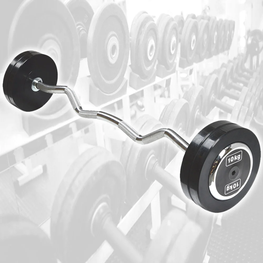 MANUBRI BILANCIERE CURL CURVO ONDULATO PRECARICATO DA 20 KG 10+10 KG BODYSOLID - TrAdE Shop Traesio