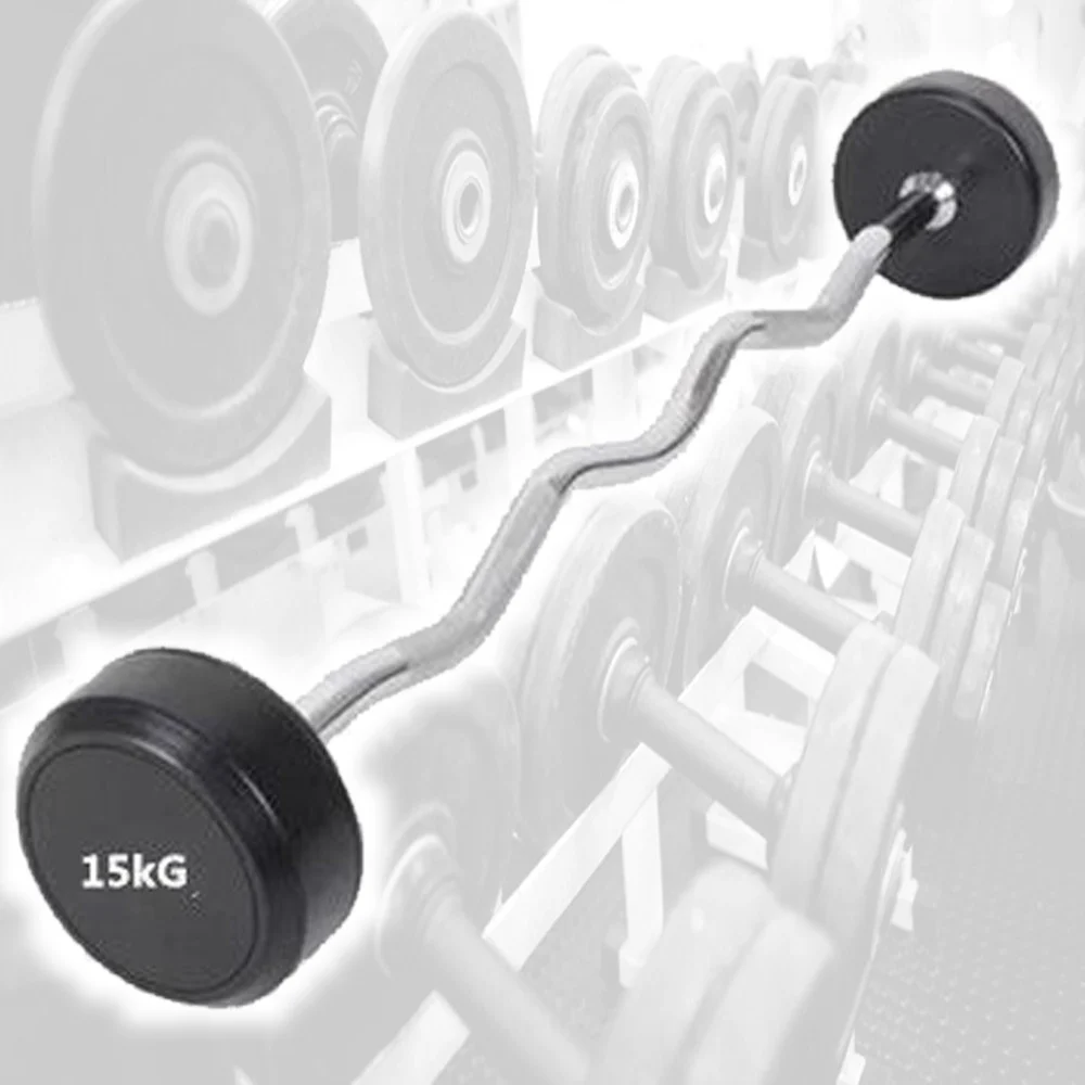 MANUBRI BILANCIERE CURL CURVO ONDULATO PRECARICATO DA 30 KG 15+15 KG BODYSOLID - TrAdE Shop Traesio