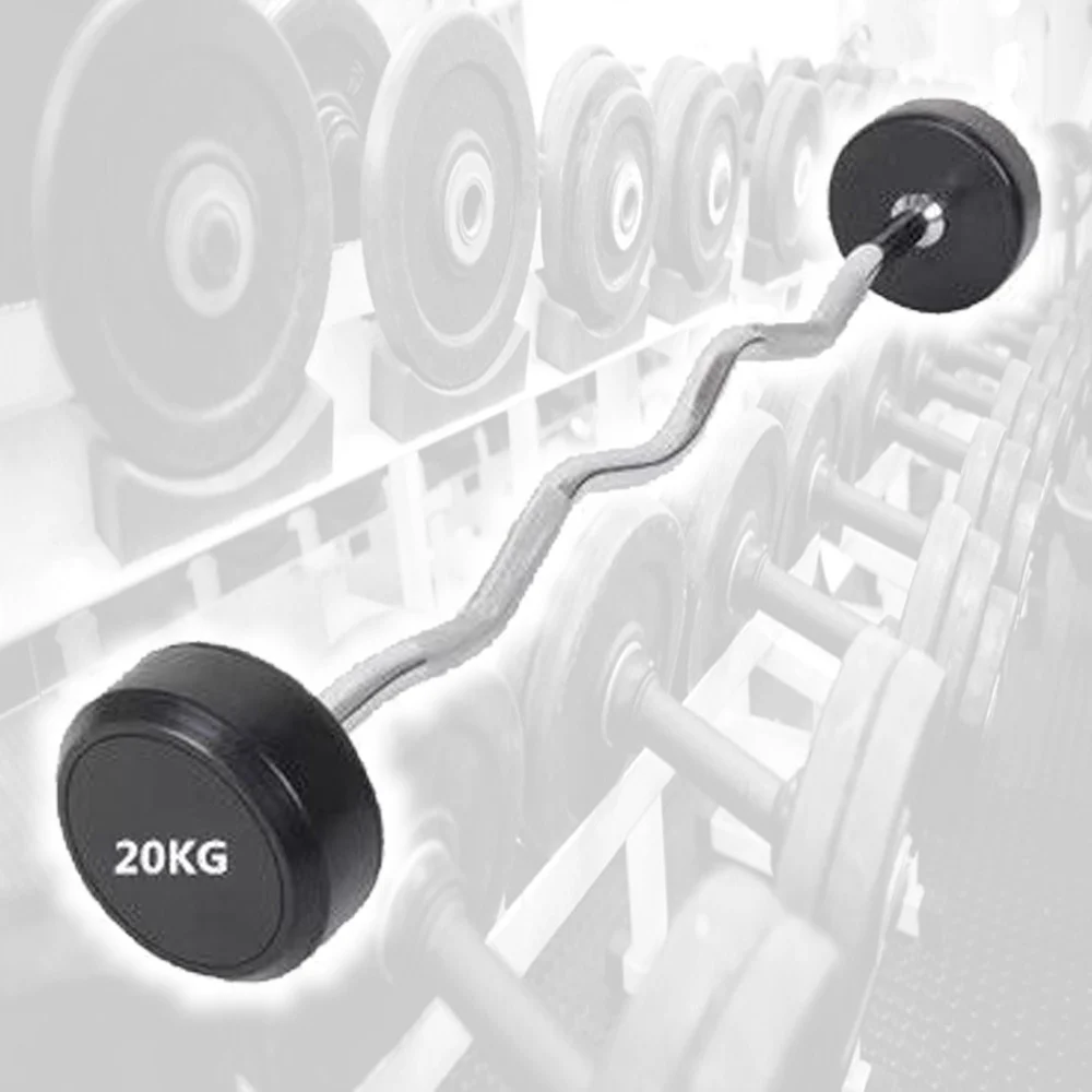 MANUBRI BILANCIERE CURL CURVO ONDULATO PRECARICATO DA 40 KG 20+20 KG BODYSOLID - TrAdE Shop Traesio