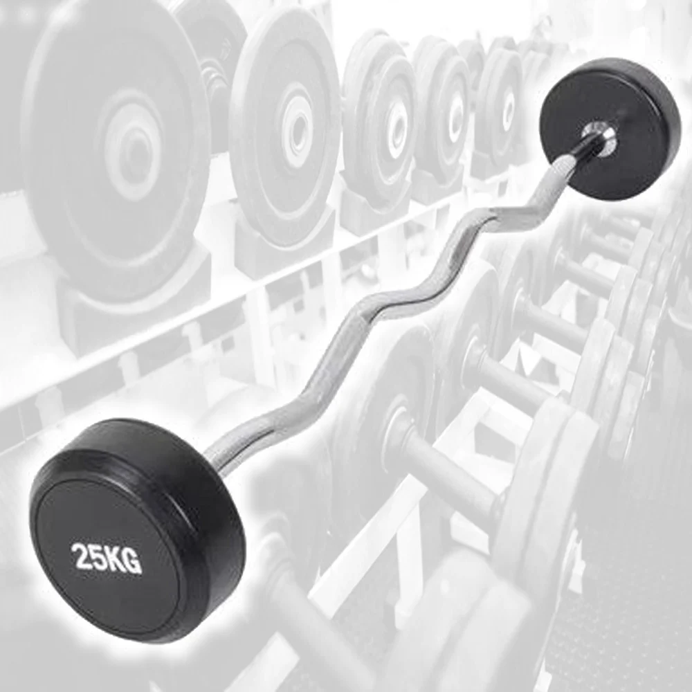 MANUBRI BILANCIERE CURL CURVO ONDULATO PRECARICATO DA 50 KG 25+25 KG BODYSOLID - TrAdE Shop Traesio