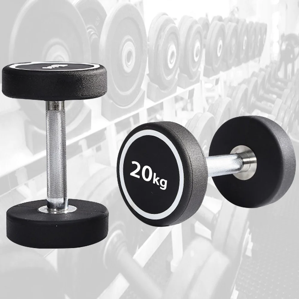 MANUBRIO SINGOLO PROFESSIONALE IN VINILE DA 20 KG PESI PALESTRA FITNESS SPORT - TrAdE Shop Traesio