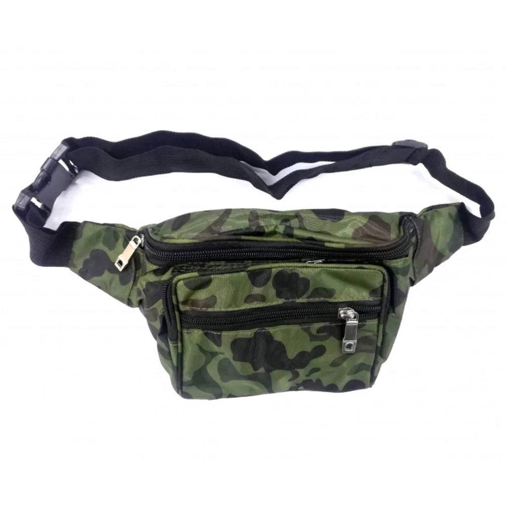 MARSUPIO MIMETICO VERDE TESSUTO VINTAGE CASUAL NO TRACOLLA BORSA PORTA OGGETTI - TrAdE Shop Traesio
