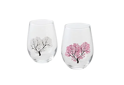 Marumo Takagi Magic Glass Cherry Blossom Temperature-Reactive 300ml Pink