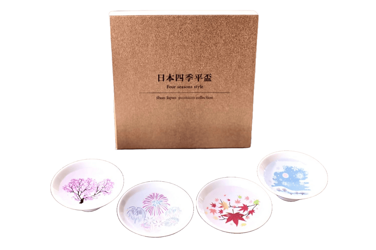 Marumo Takagi Cool Sensation of Japanese Seasons Quad-Season Chawan Set